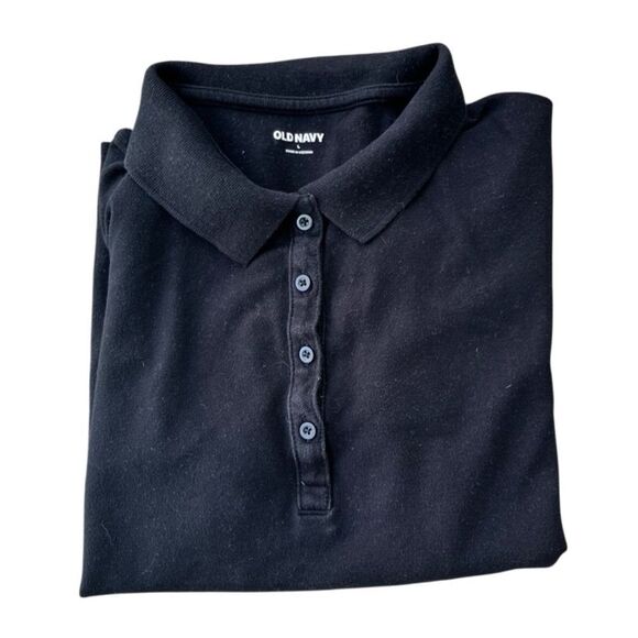 Bundle of 2 Old Navy Women’s Black Polo Shirts – Size L - Picture 6 of 11